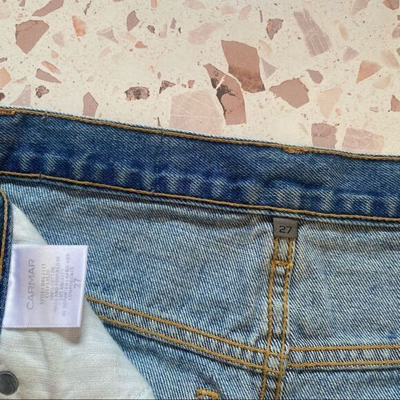 Carmar Distressed Zip-Up Denim Miniskirt size 27 - Picture 5 of 12
